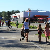 the road to the shopping center "Berezki", Светлогорск