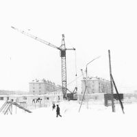 Строительство нового дома в пос. Победа. Зима 1981 г., Шуя
