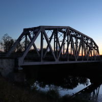 Железнодорожный мост на закате., Шуя