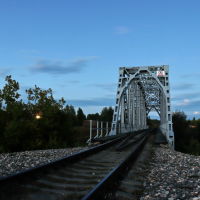 Железнодорожный мост вечером., Шуя