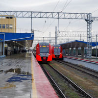 Ласточка Краснодар-Анапа на станции Анапа. 30 декабря 2019 г., Анапа