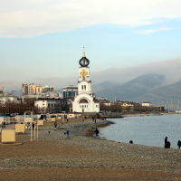 Пляж "Нептун" в январе 2019 г., Новороссийск
