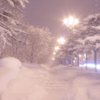 Зимний тротуар, Магадан