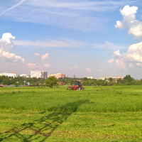 Вид на Ивантеевку с поля возле деревни Байбаки (05.2016), Ивантеевка