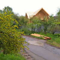 2-ой поселок. Строящийся домик в переулке на ул. Басова (05.2016), Ивантеевка