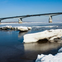 Автомобильный  мост  через  Каму., Пермь