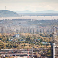 Панорама  города  с  сопки  6-го  участка, Комсомольск-на-Амуре