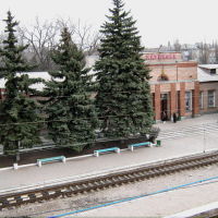 Вид на вокзал ж/д станции Харцызск, Харцызск