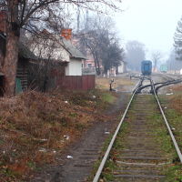 Vizhnitsa city, A fragment of the railway station, Вижница