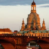 Dresden, Frauenkirche im Abendlicht, Дрезден
