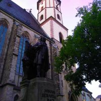 GER Leipzig Johann-Sebastian Bach in Thomaskirche by KWOT {upload 21/3/2010 on his 325th birthday}, Лейпциг