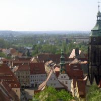 Pirna Altstadt aus Schloss Sonnenstein, Пирна