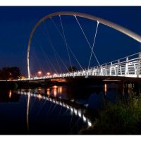 Dessauer Brücke bei Nacht, Дессау