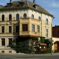 Altenburg - Blick auf das Erlebnisrestaurant und Hotel "Wettiner Hof", Альтенбург