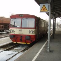 Tschechischer Triebwagen im Bahnhof Furth im Wald, Фурт