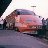 65 Jahre Stuttgart Hauptbahnhof(1987) TGV Sud-Est (PSE) in Ursprungslackierung, Штутгарт
