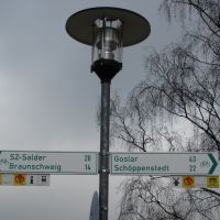 Wegweiser verschiedener Radwege in Wolfenbüttel, Волфенбуттель