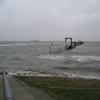 Cuxhaven-Grimmershörn, Sturmflut 01-03-08, Куксхавен