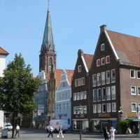 Lüneburg Markt Blick zur Nicolaikirche, Лунебург