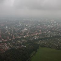 Luftaufnahme | Blick über  Salzgitter Lebenstedt und Kleingarten kolonien im Regen, Salzgitter