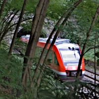 DB Regio NRW "Sauerland Express" Diesel-Triebwagen fährt zweigleisig von Schwerte (Ruhr) in Richtung Dortmund Aplerbeck..., Брул