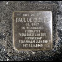 Paul de Groote, geb. 1907, im Widerstand verhaftet, "Vorbereitung zum Hochverrat" Starafbataillon 999, Tot 22.01.1945, Золинген