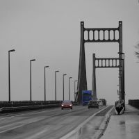 Krefelder Straße - Rheinbrücke - Blickrichtung Uerdingen, Крефельд