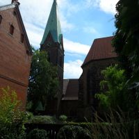 IGLESIA SAN SIMEÓN (1214) - vista Koenigstrasse - barrio antiguo - Minden - Westfalia - Alemania, Минден
