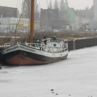 zugefrorenes Hafenbecken am 3. Februar 2006, Дортмунд
