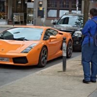 Voll Erwischt! Orangefarbener Lamborghini wird durch blaues Wunder gnadenlos amtlich erfasst u.s.w..., Дортмунд