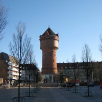Bremerhaven - Geestemünde - Konrad-Adenauer-Platz / Wasserturm mit Cafe, Бремерхафен