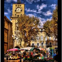 Aix en Provence, le marché aux fleurs place de lhotel de ville, А-ен-Провенс