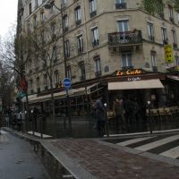 beautiful typical parisian street caffee, Иври