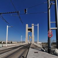 La Recouvrance lift bridge ready for the new tramway, Брест
