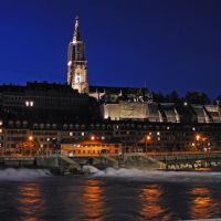 Bern by night - Cathedral and lower town ©AndreasF, Берн