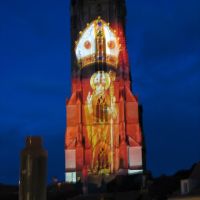 Cathédrale de Fribourg illuminée pour Noël, Фрейбург