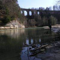 La Sarine en amont du Pont de Pérolles, Фрейбург