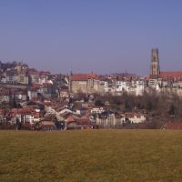099 Fribourg, Stadtpanorama von Planche, Фрейбург