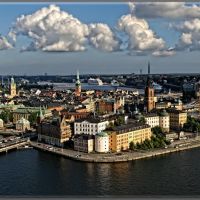 Stockholm, view of Riddarholmen and Gamla Stan from the City Hall tower. (HDR), Содерталье