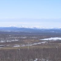 Kebnekaise mountains seen from Luossavaara, Кируна