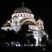 Храм Светог Саве ноћу~~~ Saint Sava Cathedral by night, Белград