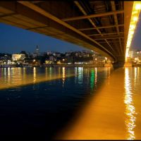 Brankov most u smiraj dana - Brankos bridge in the sunset, Белград