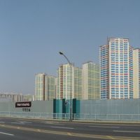 new apartment city on former industrial ground in center of Masan, Масан