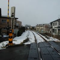 ＪＲ山田線踏切(12.12.31)JR Yamada line, Мориока