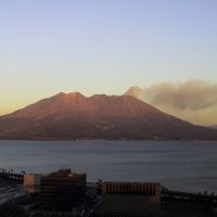 Mt. Sakurajima Sunset 紫の桜島 県庁最上階より, Изуми