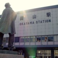 Statue Of Rokukouman in front of JR Okayama Station, Курашики