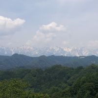 北アルプス白馬連峰、白馬三山　信州小川村より, Кавагучи