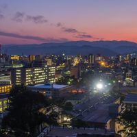 久松山からの鳥取市夜景 Night view of Tottori City, Курэйоши