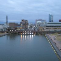 ふがん運河から富山駅北側の眺望, Уозу