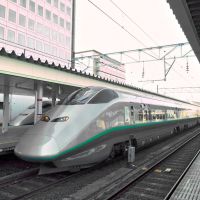 Yamagata Shinkansen(Bullet Train) Yamagata Sta. 山形駅 山形新幹線 E3系, Тсучиура